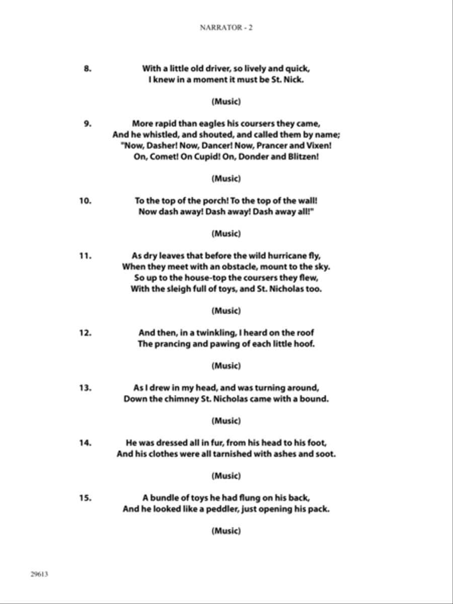T'was the Night Before Christmas: Narrator Concert Band scores gallery preview page 2