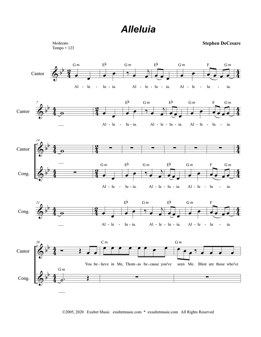 Mass of Divine Mercy (Lead Sheet Edition) Unison Choir scores gallery preview page 4