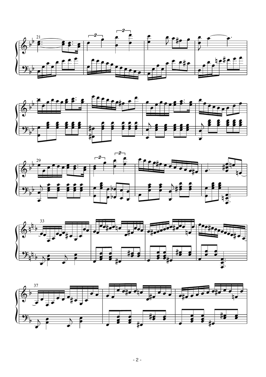 Sad & Emotional Piano Solo scores gallery preview page 3