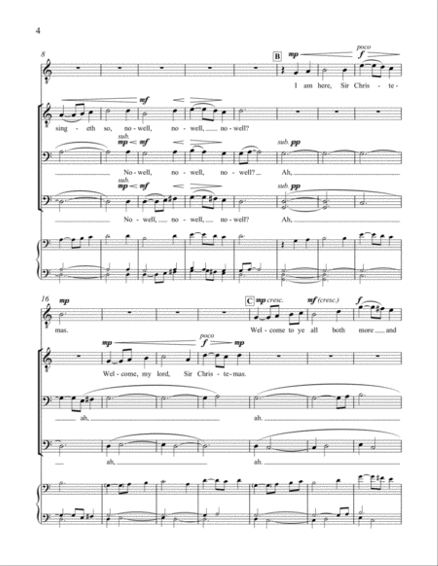 Carols Ancient and New: 2. Sir Christemas TTBB scores gallery preview page 9