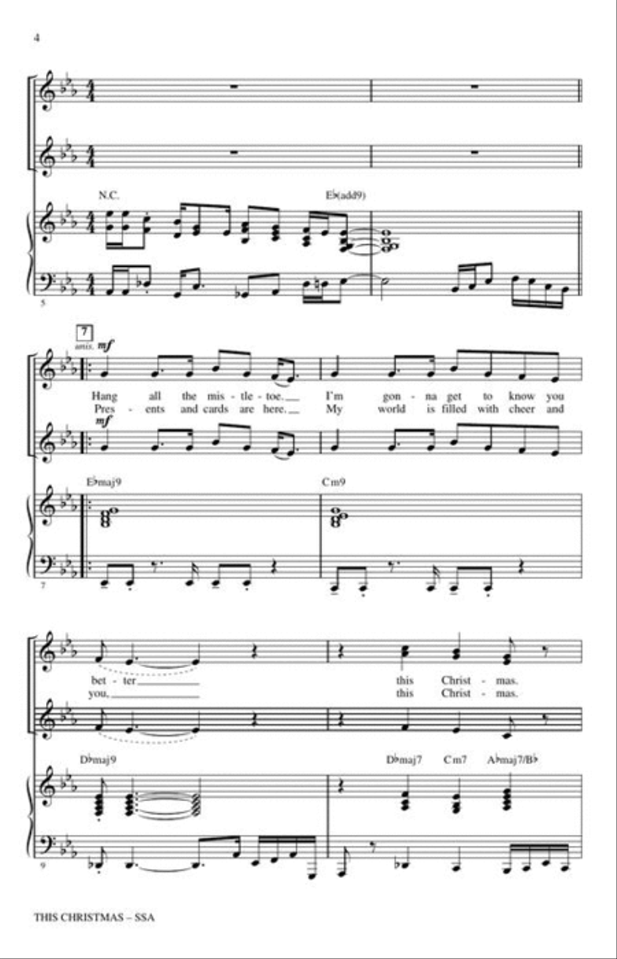 This Christmas (Key: Ab) SSA scores gallery preview page 5