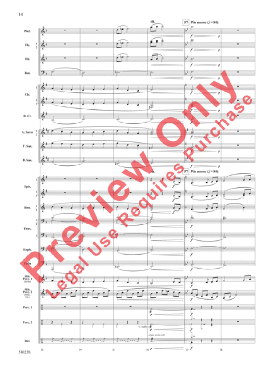 Walkin' Down Christmas Lane Concert Band scores gallery preview page 15