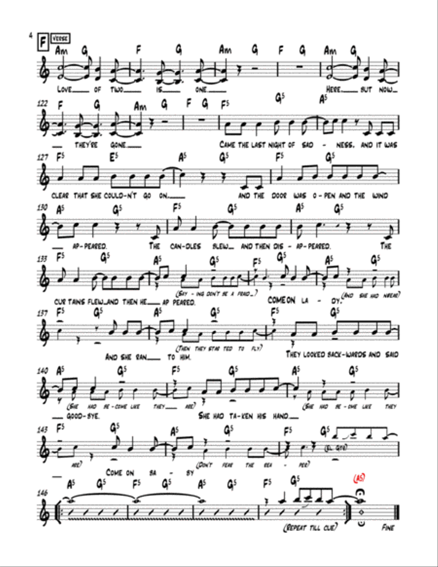 Don't Fear The Reaper Piano, Vocal, Guitar scores gallery preview page 5