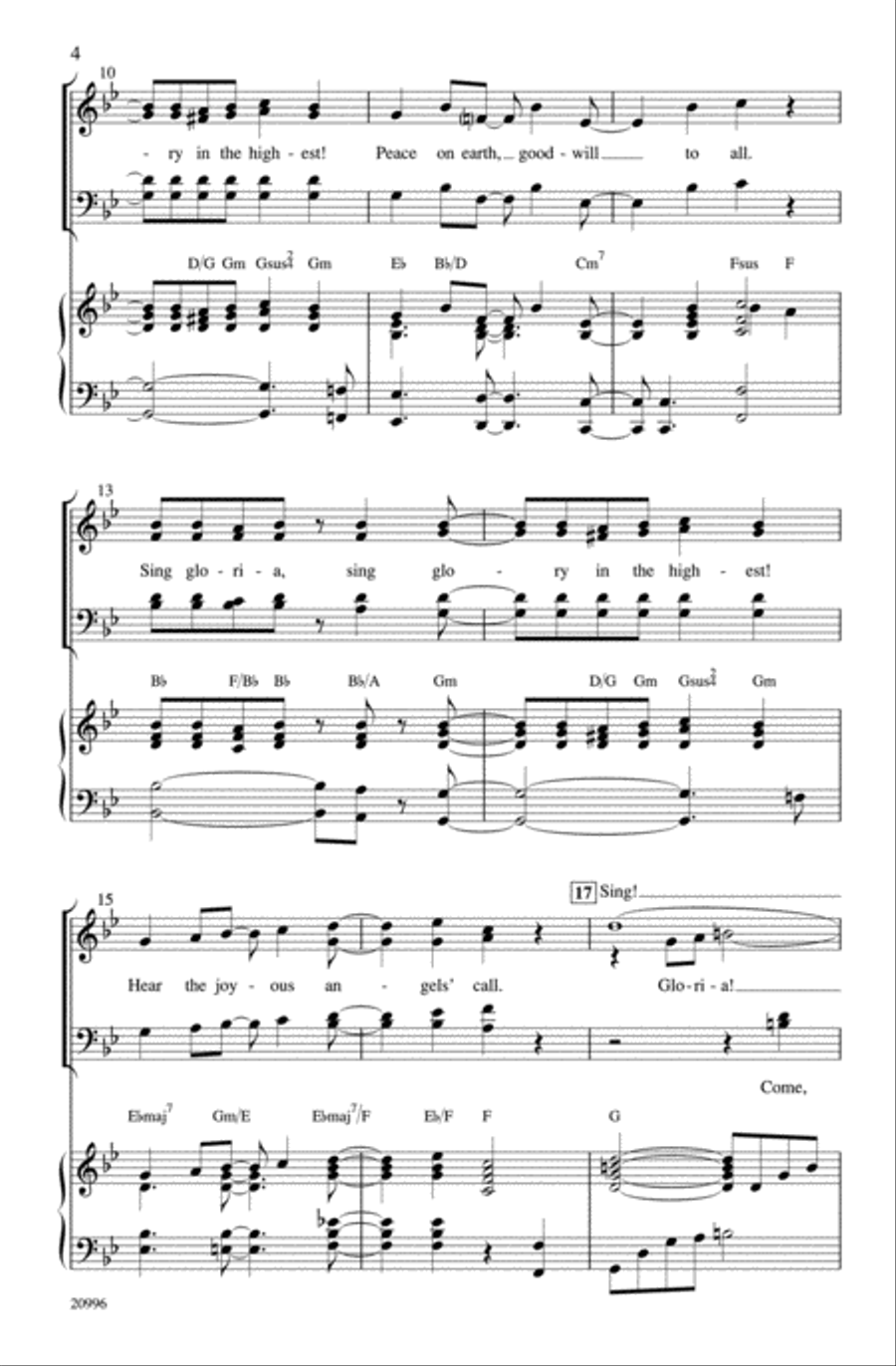 Sing Gloria! (A Song for Christmas) 4-Part scores gallery preview page 3