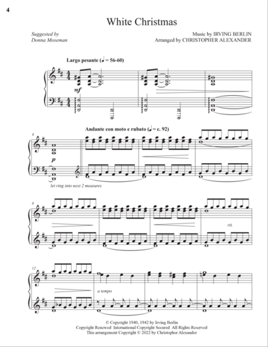 White Christmas White Christmas Piano Solo scores gallery preview page 4