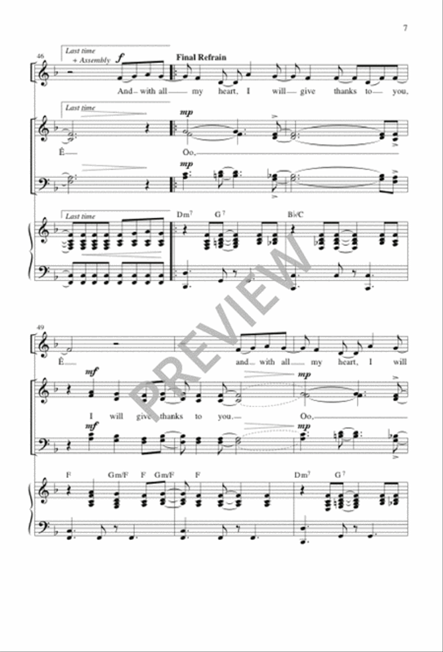 I Will Give Thanks I Will Give Thanks 4-Part scores gallery preview page 8