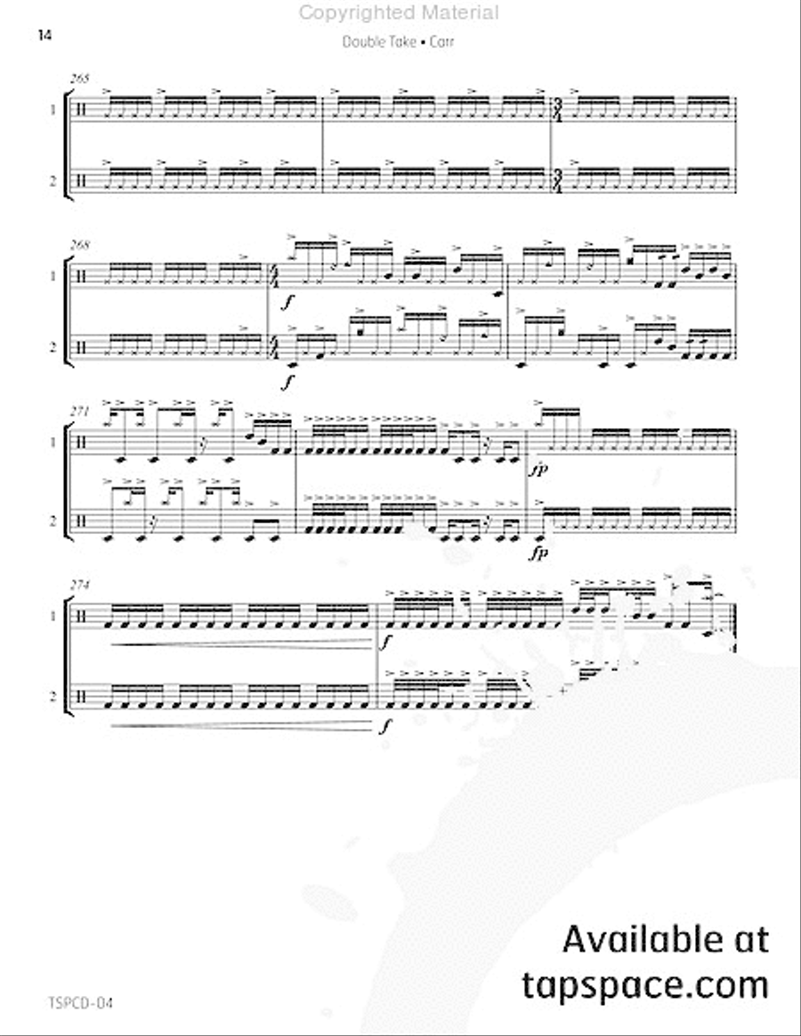 Double Take Snare Drum scores gallery preview page 19