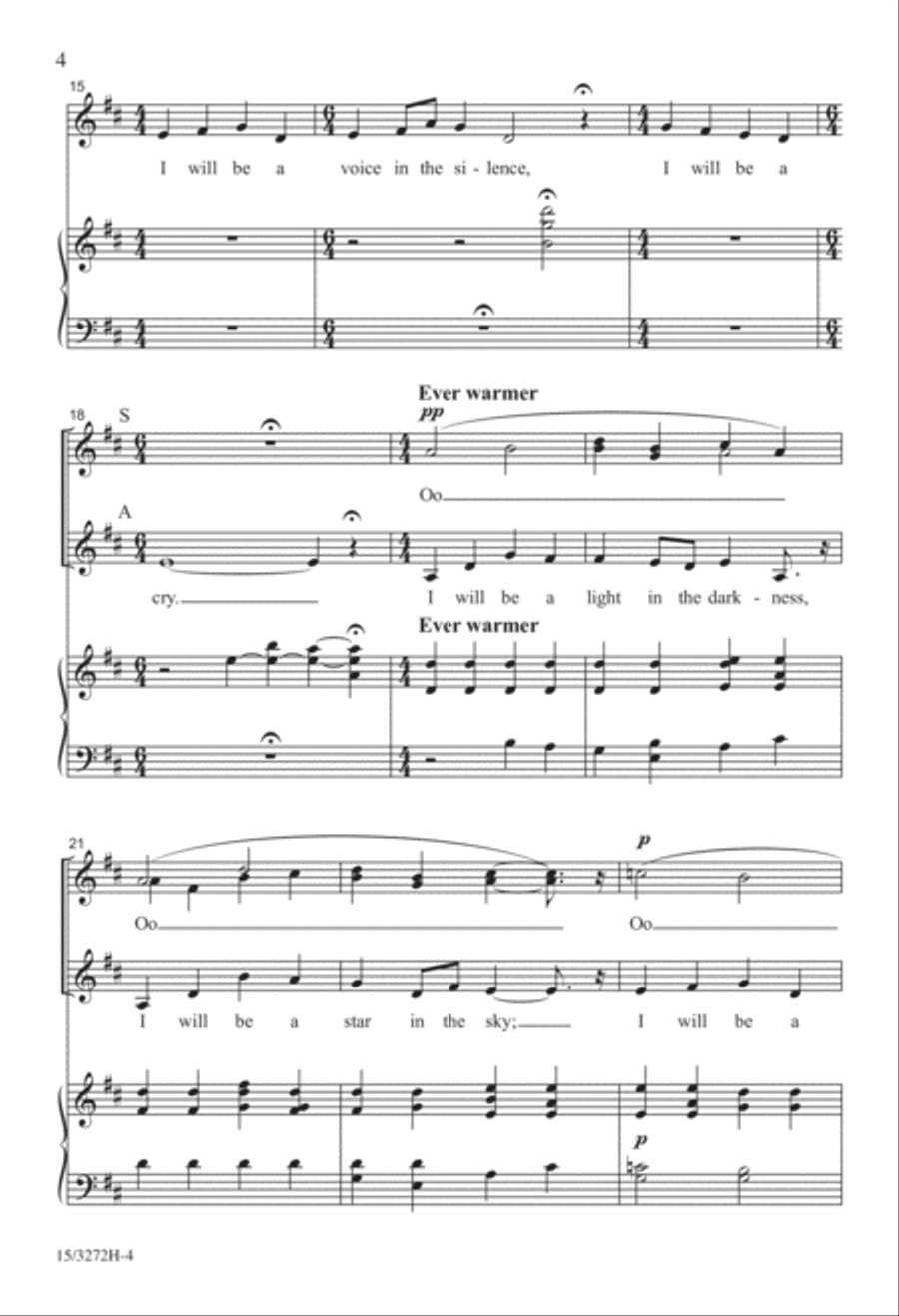 I Will Be the Light 4-Part scores gallery preview page 3
