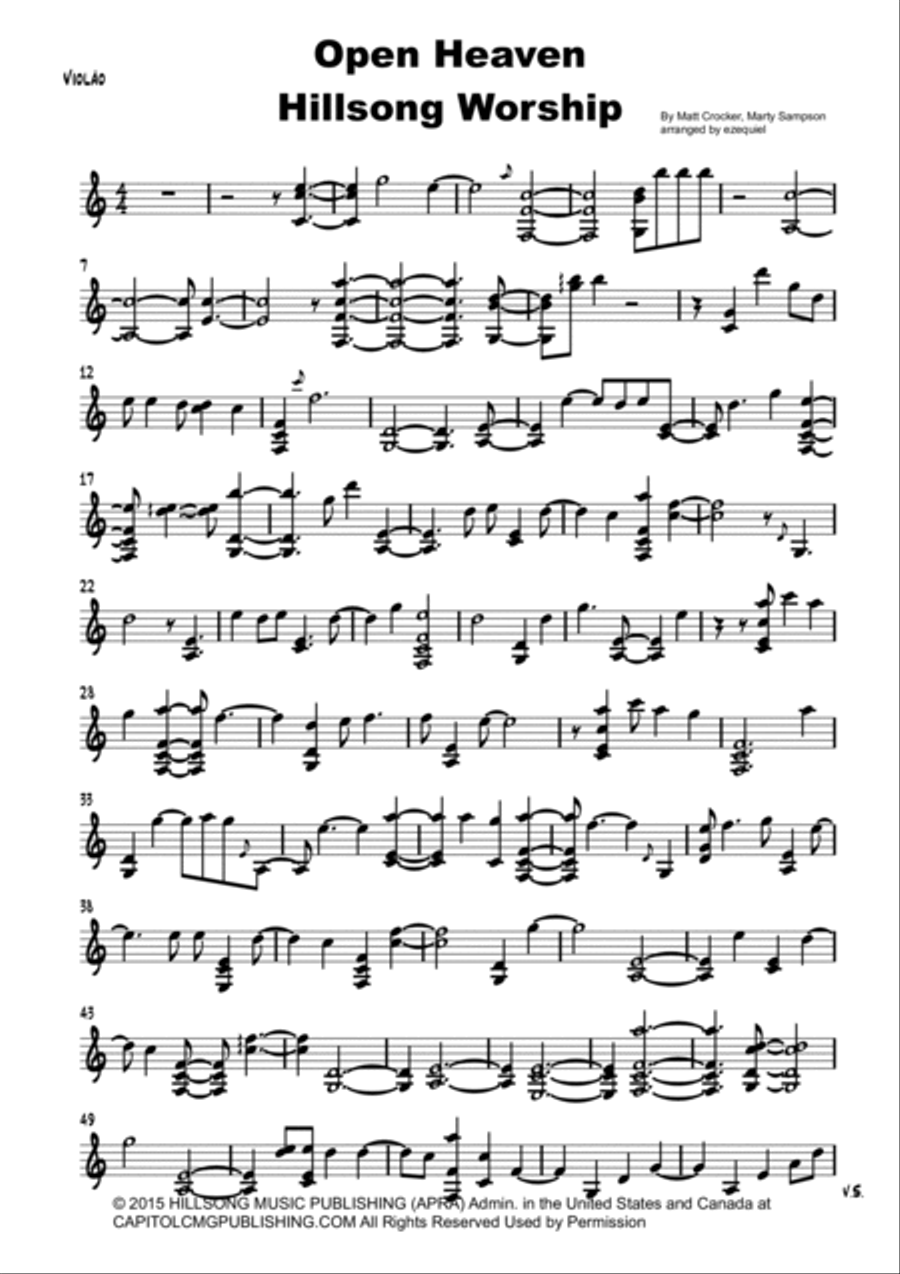 Open Heaven (river Wild) Open Heaven (river Wild) Guitar Tablature scores gallery preview page 6