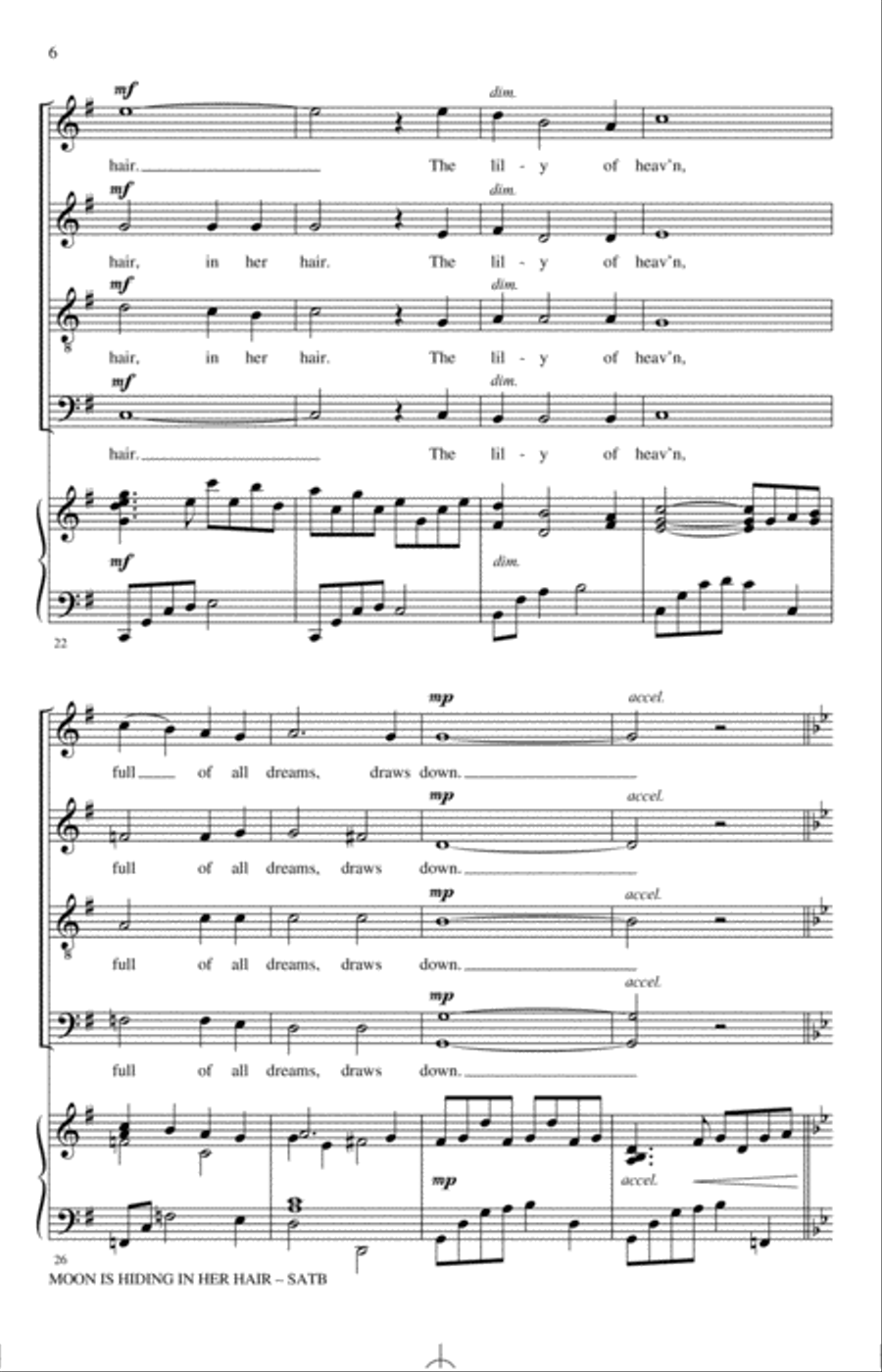 The Moon Is Hiding In Her Hair 4-Part scores gallery preview page 4