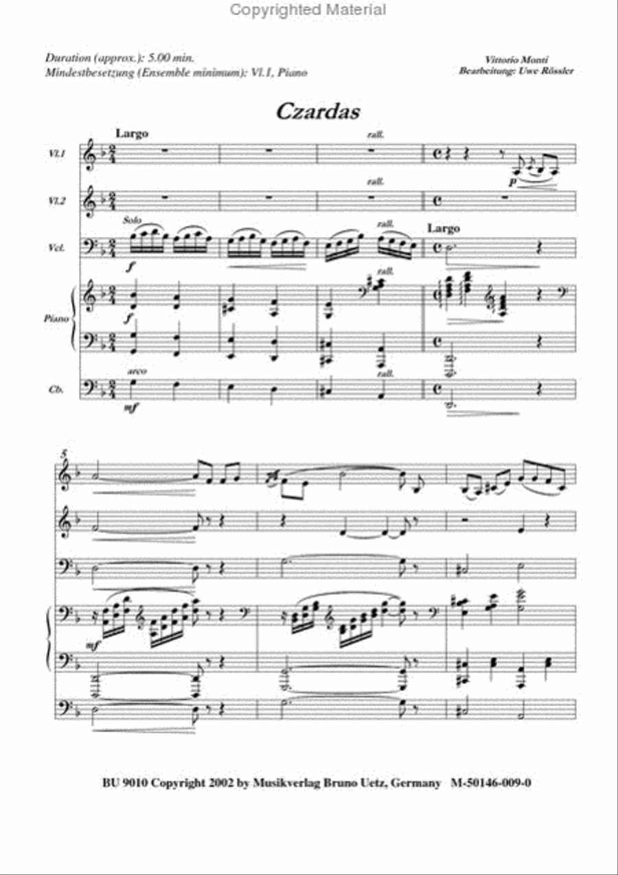Cszardas Piano Trio scores gallery preview page 2