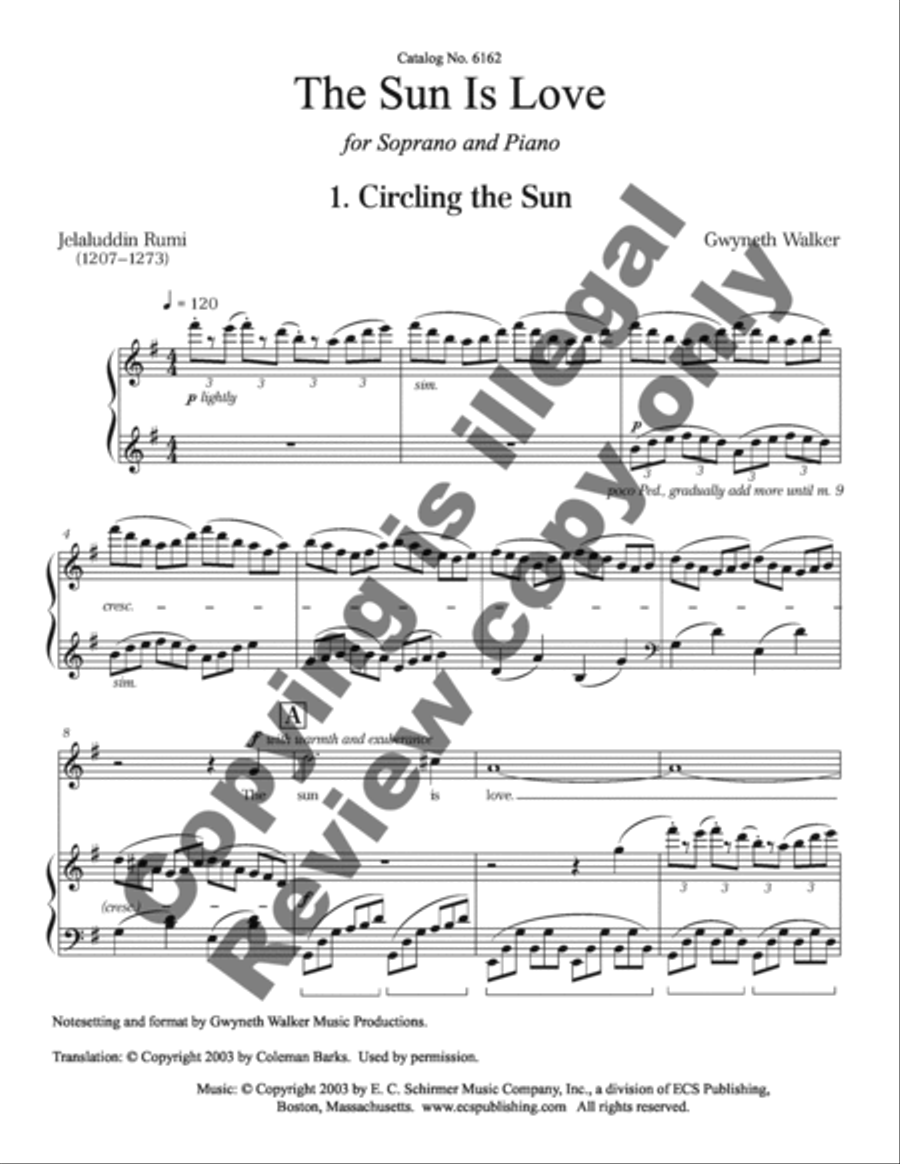 The Sun is Love High Voice scores gallery preview page 16