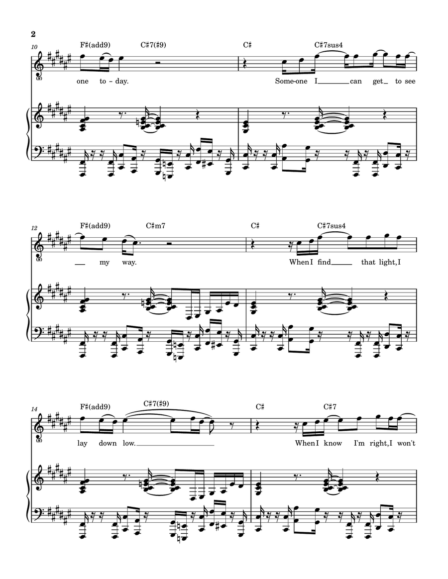 Haloes Piano, Vocal, Guitar scores gallery preview page 3
