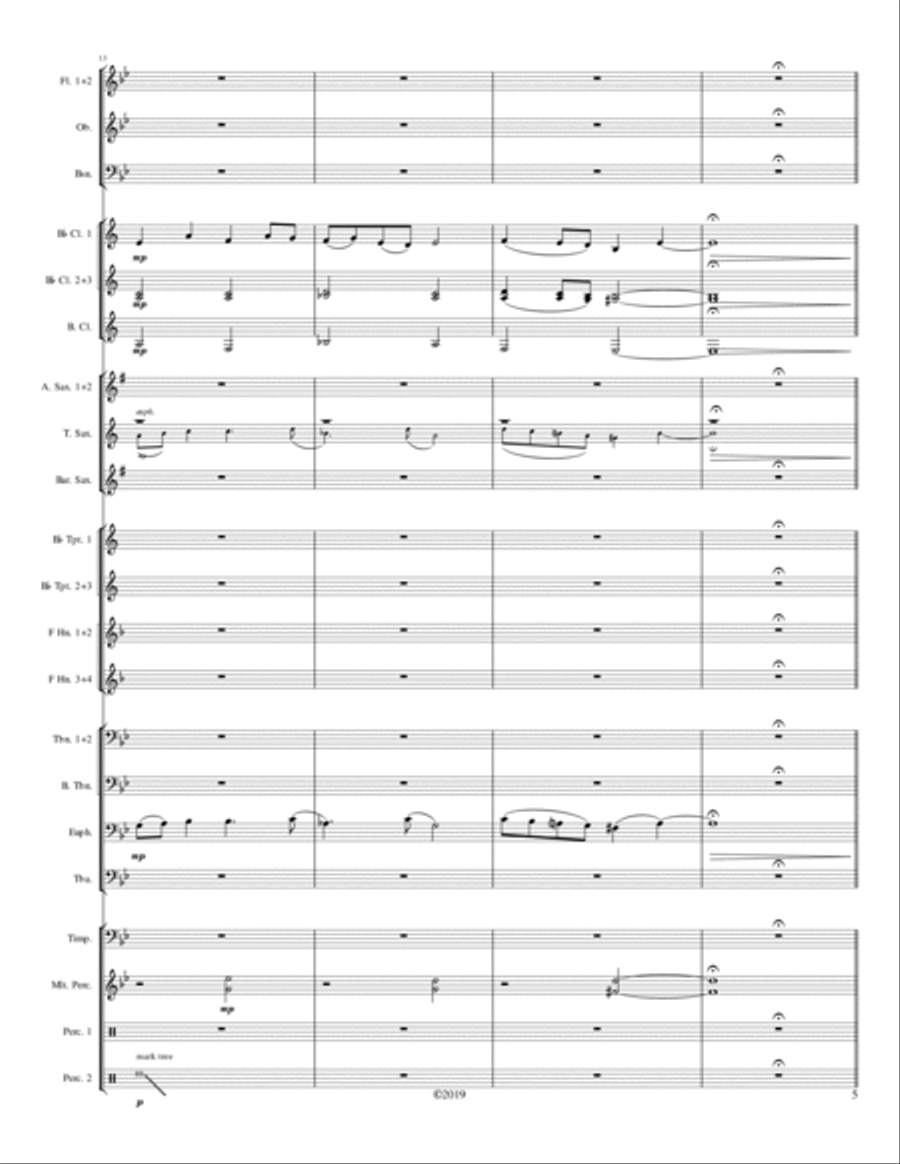Rhapsody for Band Concert Band scores gallery preview page 5