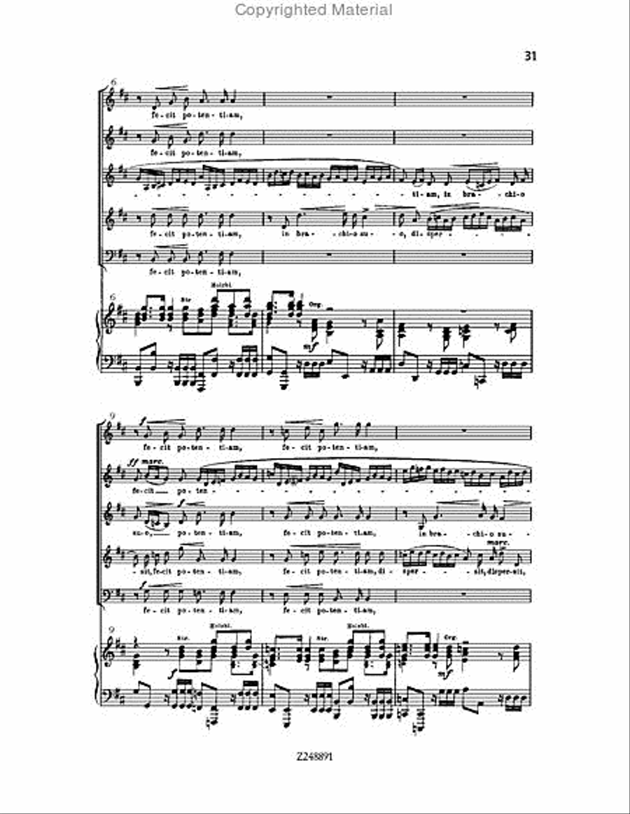 Magnificat in D major, BWV 243 Choir scores gallery preview page 31