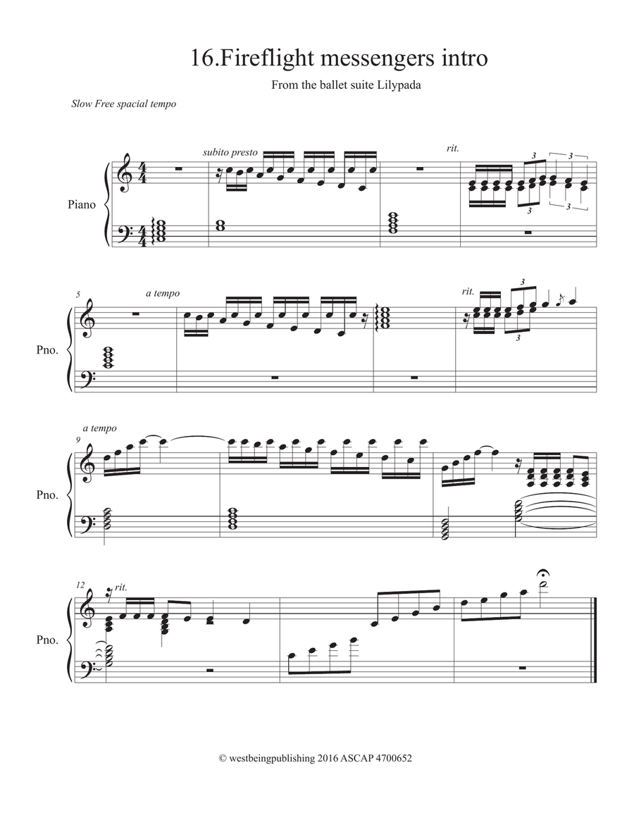 Firefly messengers intro Piano, Vocal, Guitar scores gallery preview page 1