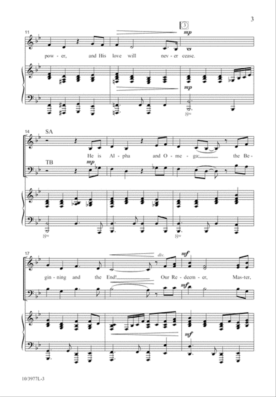 Jesus Is the Living Stone 4-Part scores gallery preview page 3
