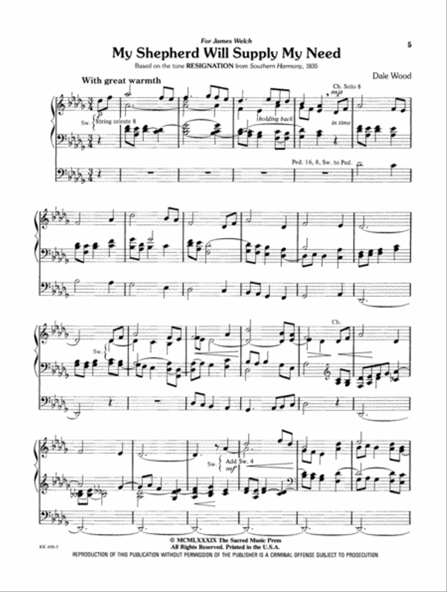 Wood Works for Organ, Book 2 Organ Solo scores gallery preview page 4