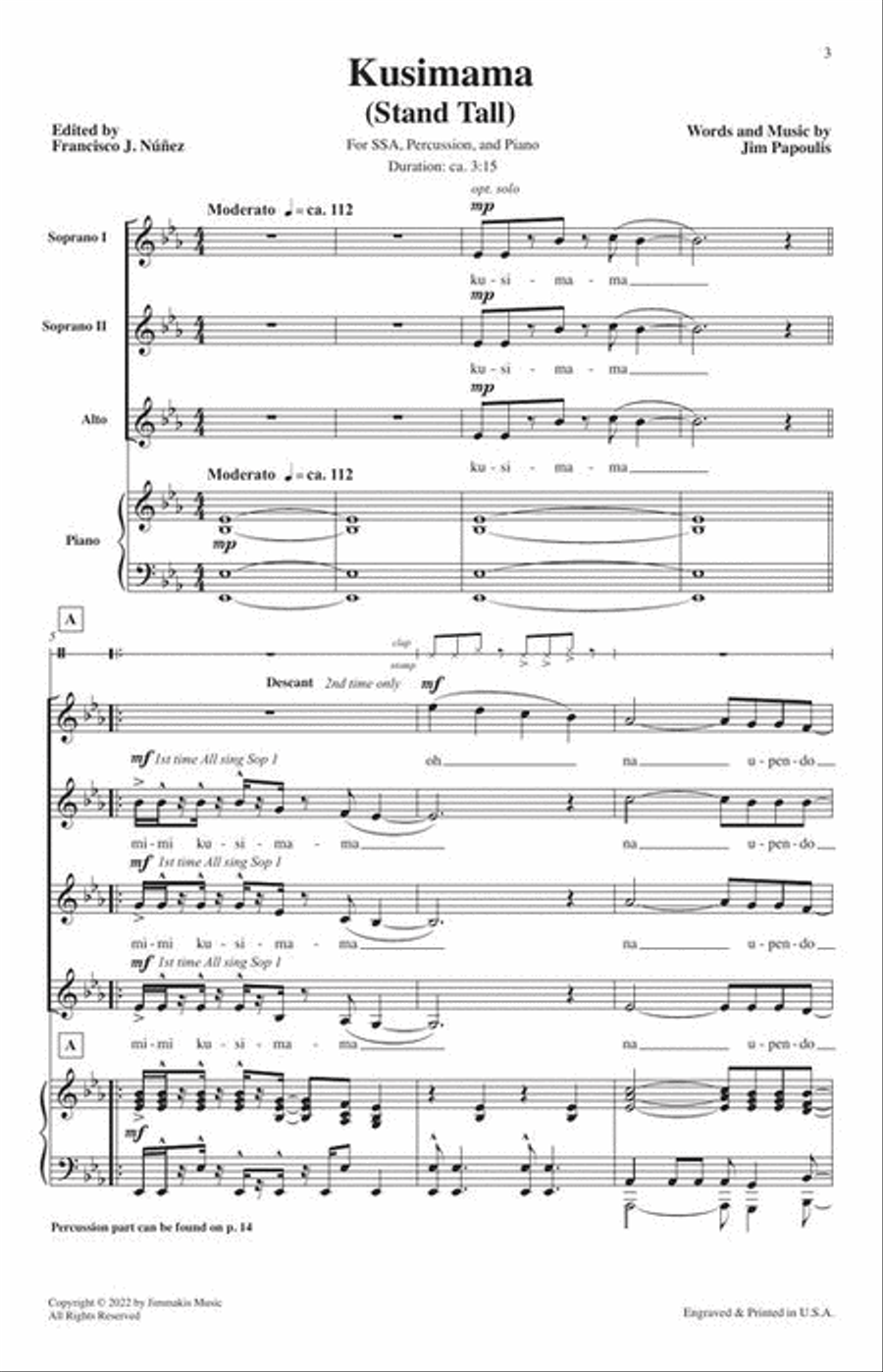 Kusimama Kusimama SSA scores gallery preview page 4