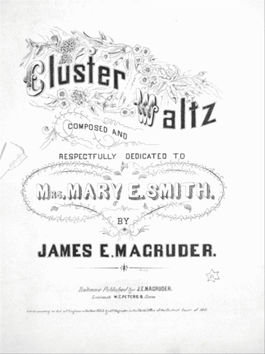 Cluster Waltz Piano Solo scores gallery preview page 1