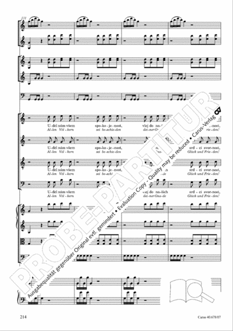Missa pastoralis bohemica 4-Part scores gallery preview page 227