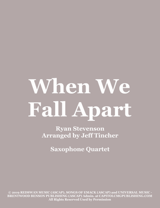 Book cover for When We Fall Apart
