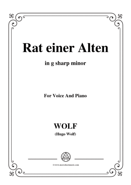Wolf-Rat einer Alten in g sharp minor,for voice and paino image number null