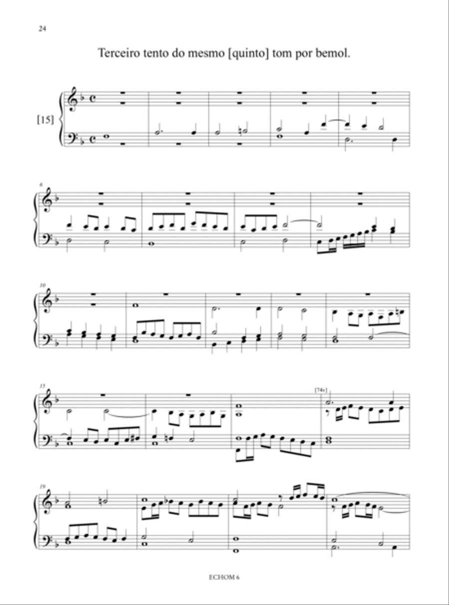 Flores de Musica (1620) - Vol. II: Tentos (5th-8th tone), Susanas Organ scores gallery preview page 4