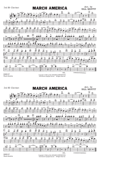 March America - 2nd Bb Clarinet