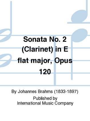 Book cover for Sonata No. 2 (Clarinet) In E Flat Major, Opus 120