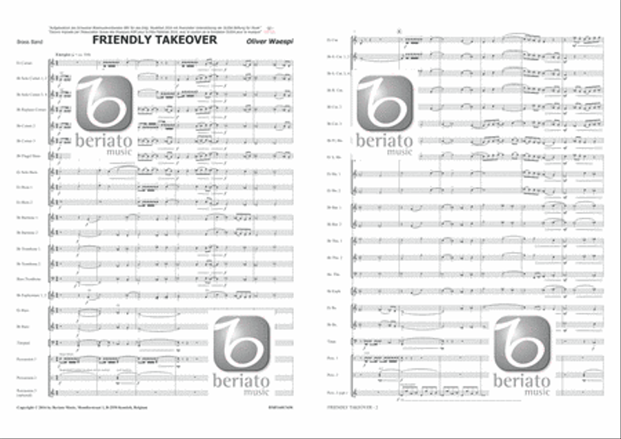 Friendly Takeover Friendly Takeover Brass Band scores gallery preview page 2