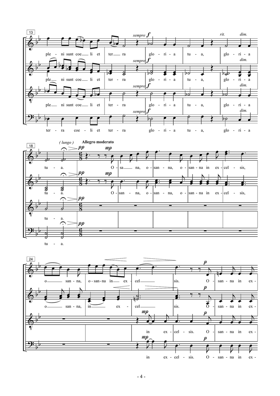 Sanctus-Benedictus 4-Part scores gallery preview page 4