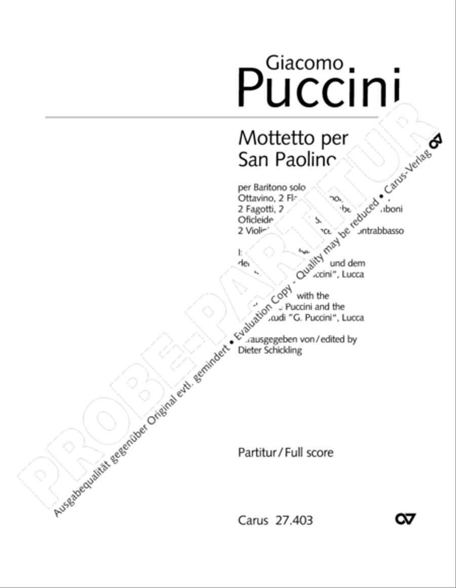 Mottetto per San Paolino