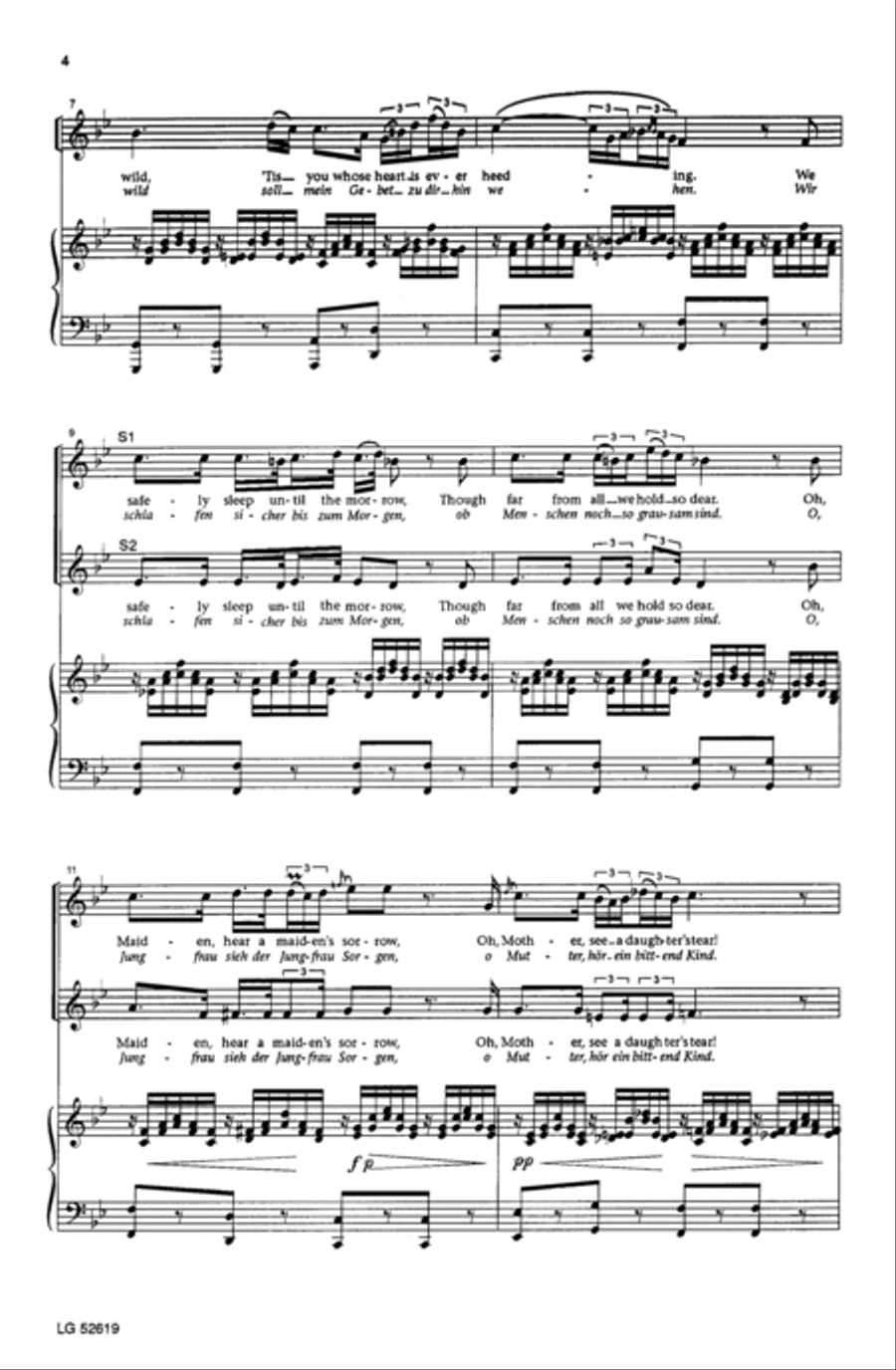 Ave Maria (Opus 52, No. 6) Women's Choir scores gallery preview page 3