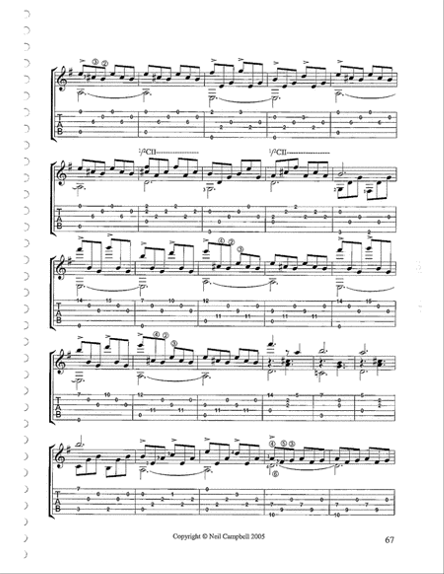 Night Sketch 13 Classical Guitar scores gallery preview page 2