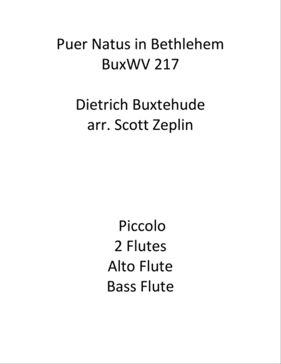 Puer natus in Bethlehem Woodwind Quintet scores gallery preview page 1