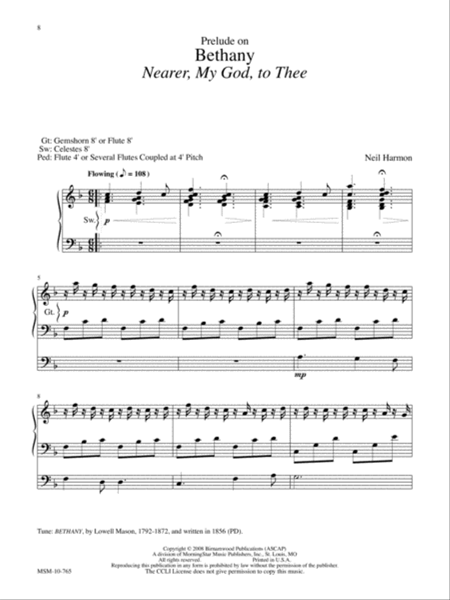 God Reigns Above Six Familiar Hymn Settings for Organ Organ Solo scores gallery preview page 5