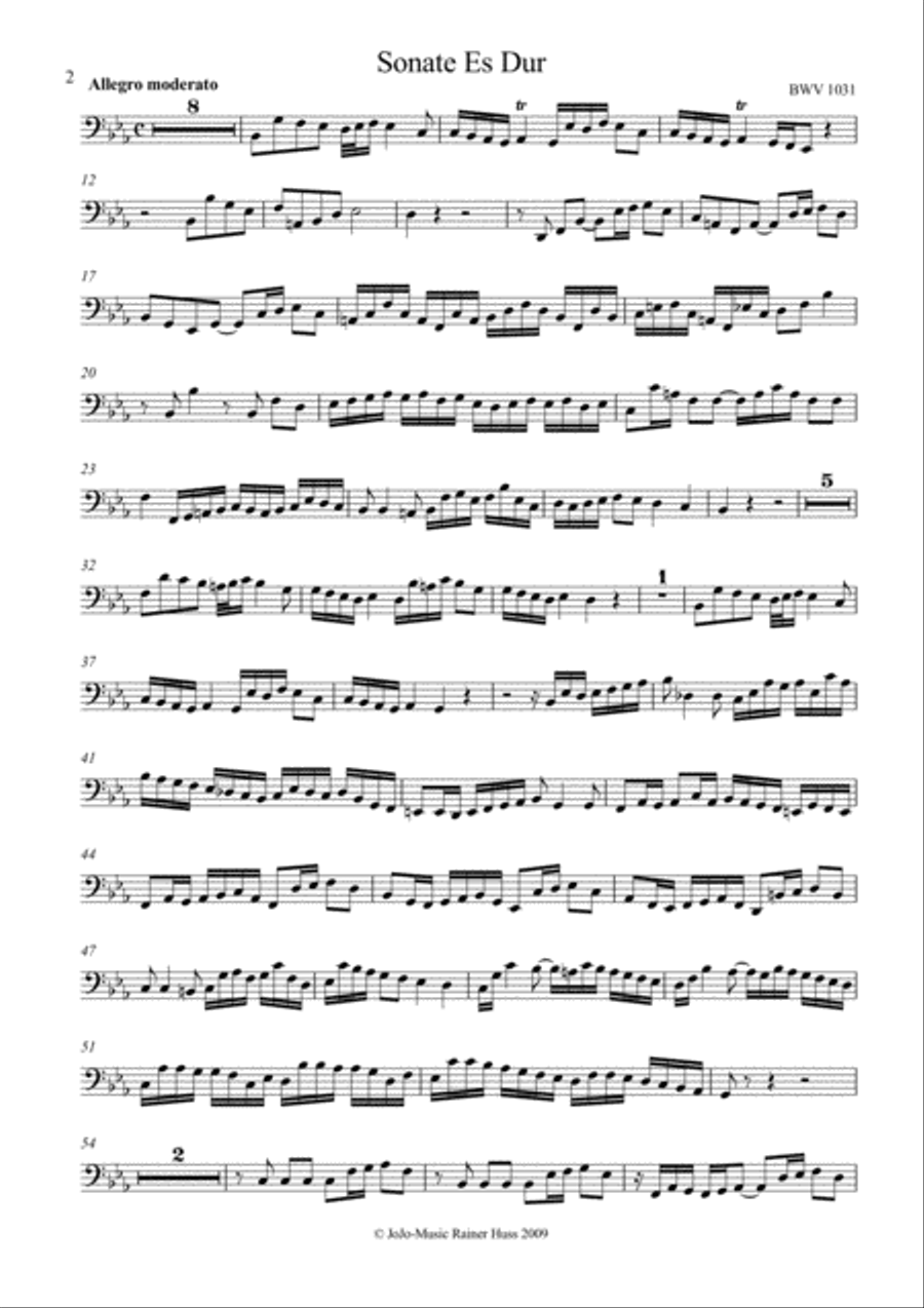 J.S.Bach, Sonata in Eb, BWV 1031 Small Ensemble scores gallery preview page 2