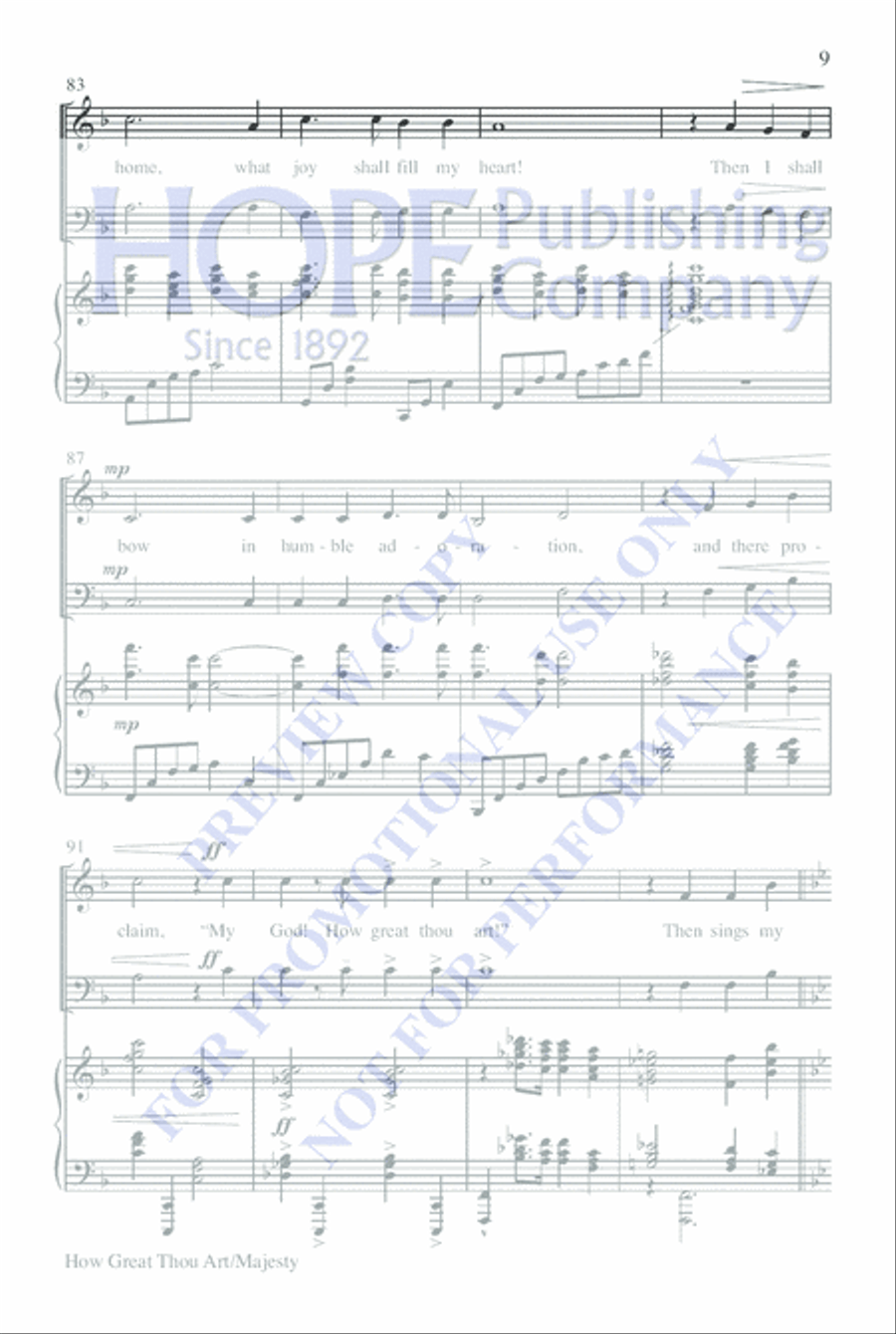 How Great Thou Art/Majesty 2-Part scores gallery preview page 9