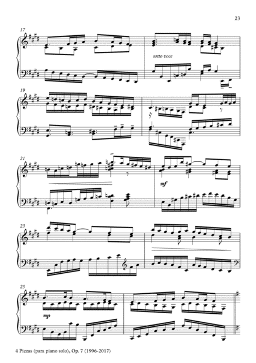 20 Piezas, Op. 4 (2017) No. 7. Iuventus Piano Solo scores gallery preview page 3