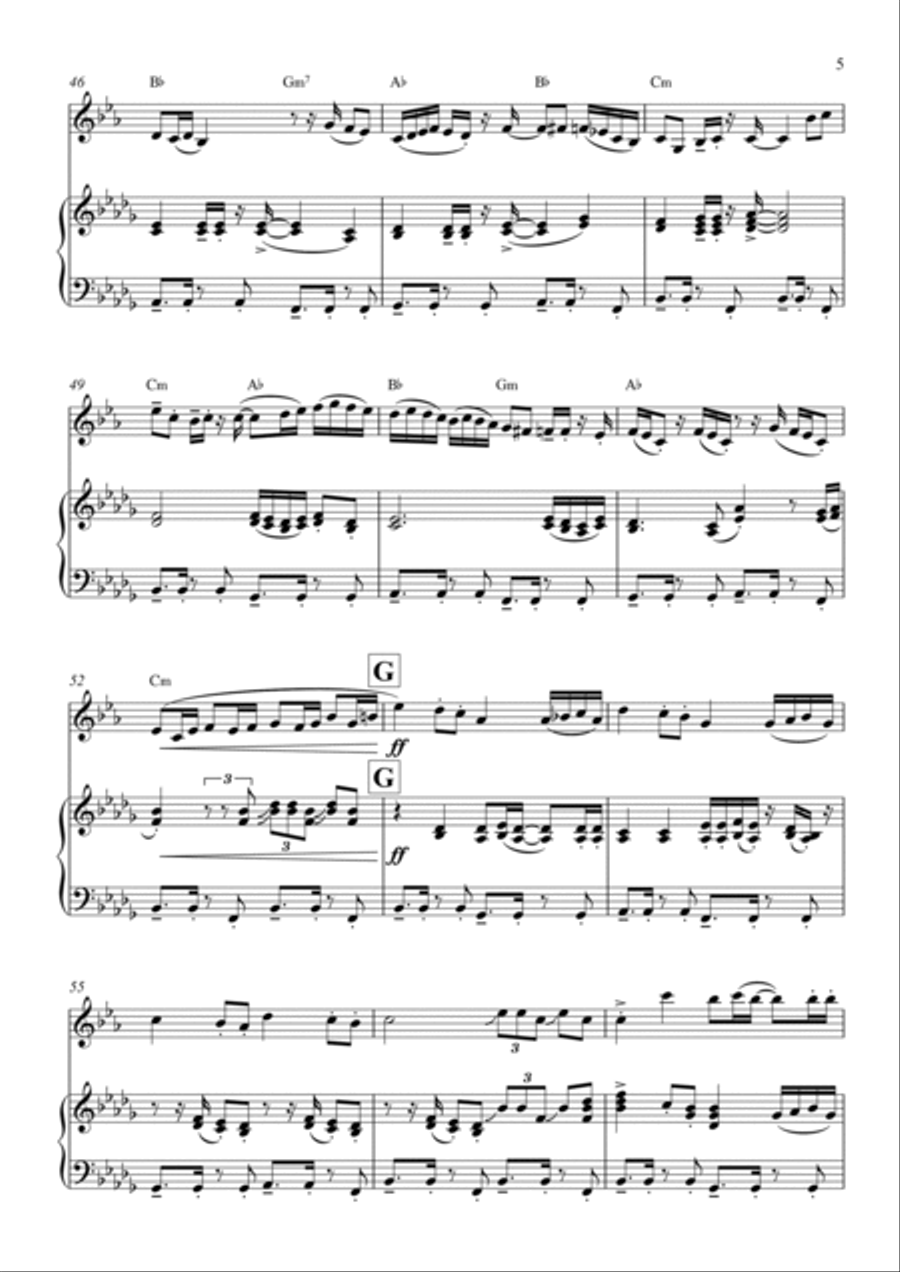 Hips Don't Lie Clarinet Solo scores gallery preview page 5