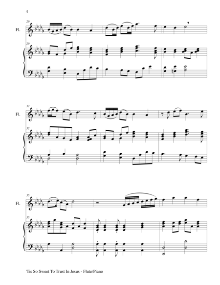 'TIS SO SWEET TO TRUST IN JESUS (Flute/Piano and Flute Part) image number null