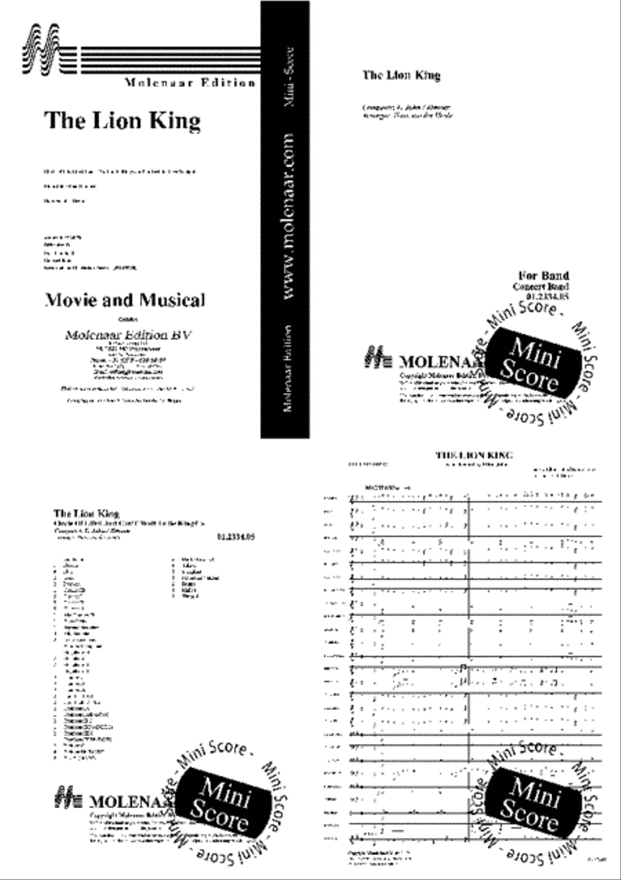 The Lion King Concert Band scores gallery preview page 2