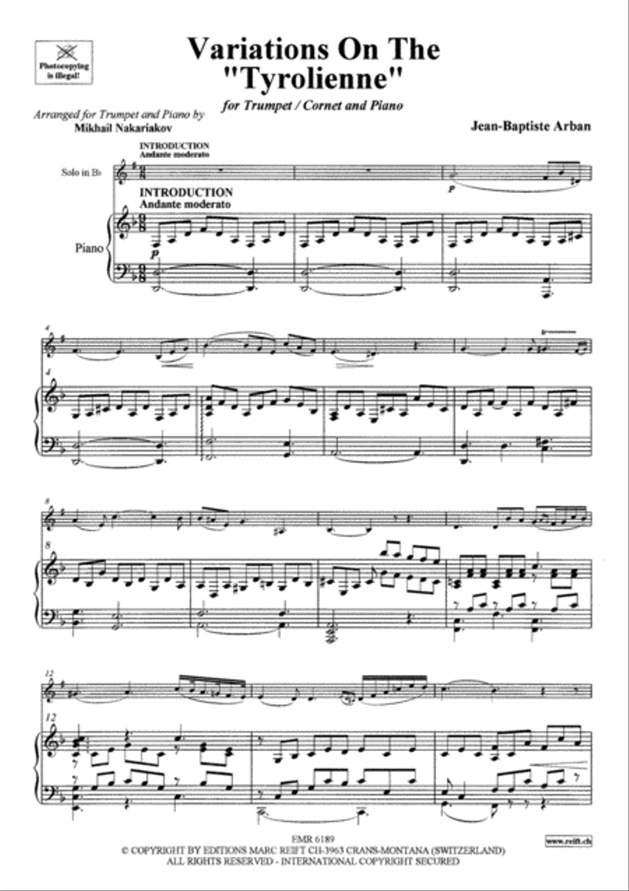 Variations On The Tyrolienne Cornet scores gallery preview page 14