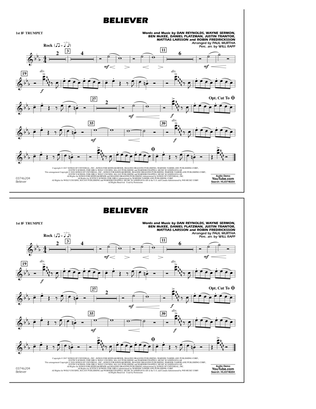 Book cover for Believer - 1st Bb Trumpet