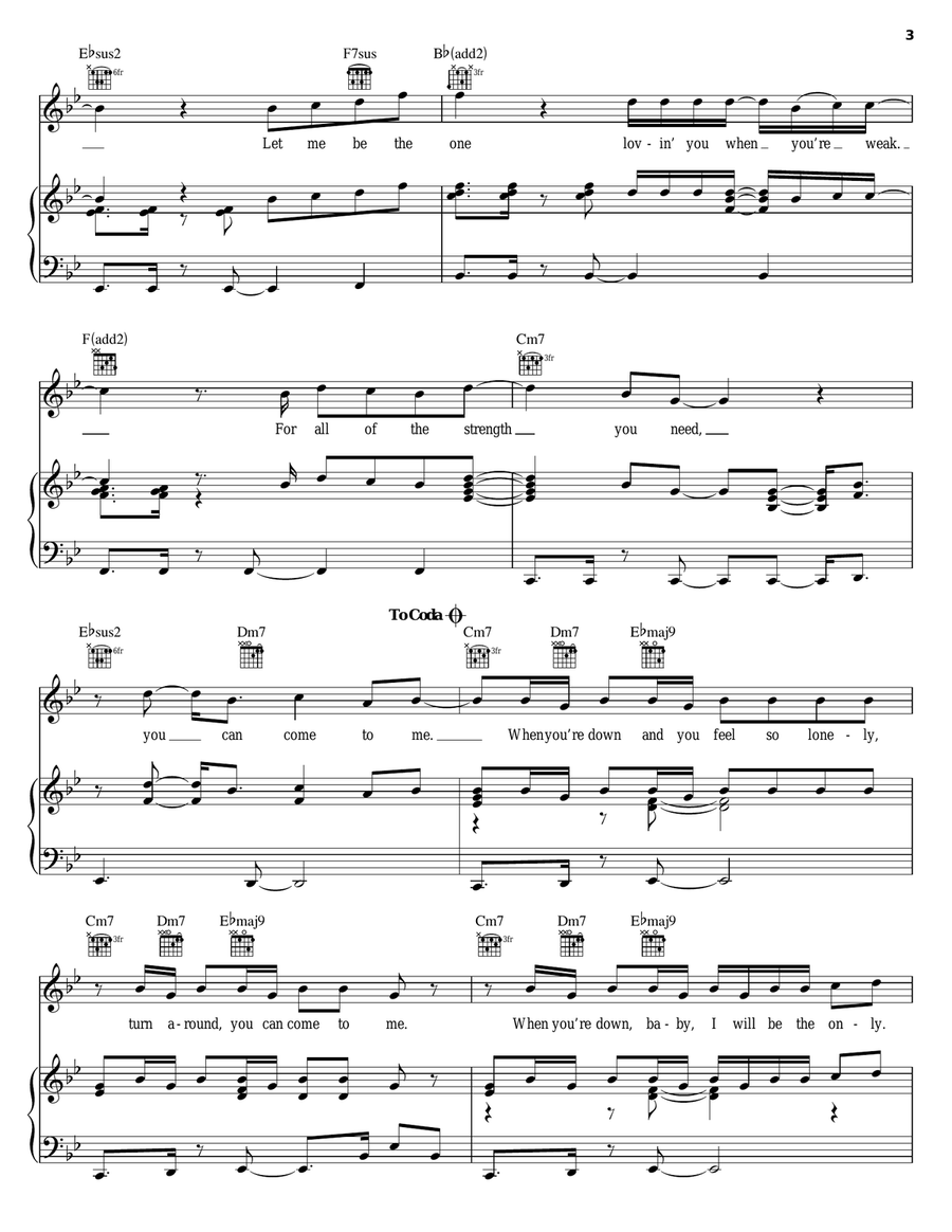 Come To Me Come To Me Piano, Vocal, Guitar scores gallery preview page 3