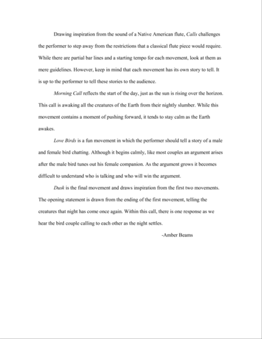 Calls Flute Solo scores gallery preview page 2