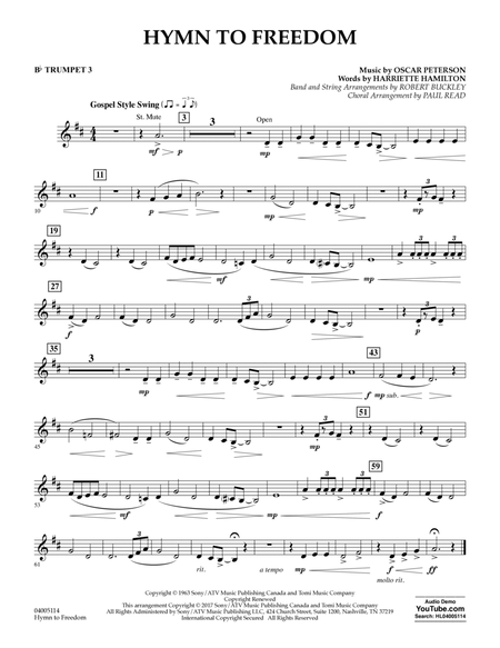 Hymn to Freedom - Bb Trumpet 3