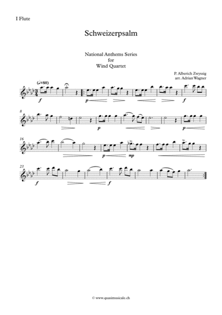 "Schweizerpsalm" (National Anthem of Switzerland) Wind Quartet arr. Adrian Wagner image number null