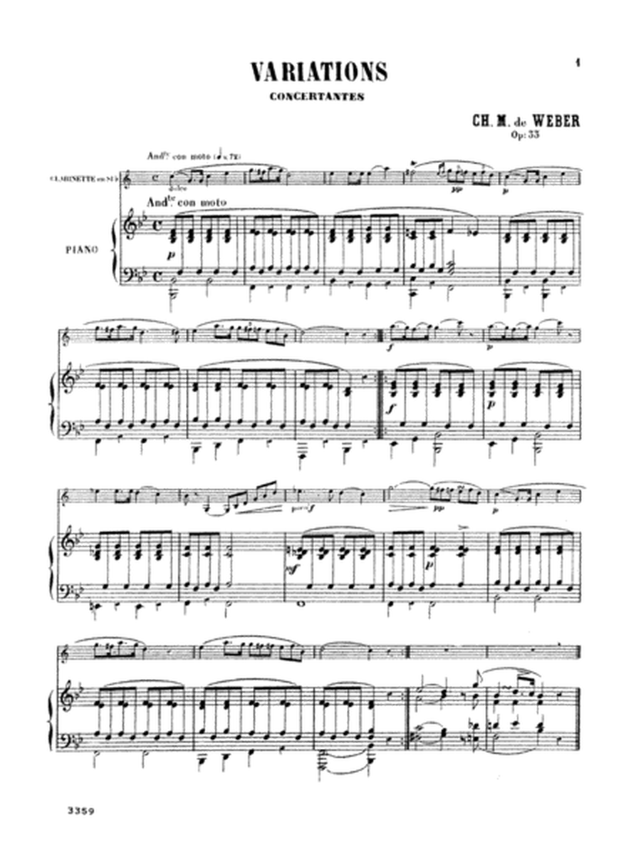 Weber: Variations, Op. 33